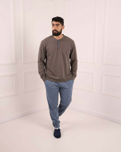 Pyjama Homme  Marron  Confort & Style – Coton Premium