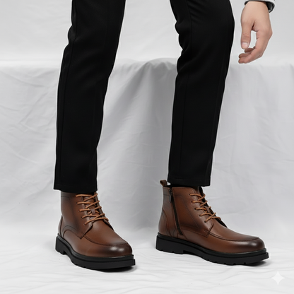 Bottes en cuir marron élégantes pour homme