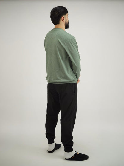 Pyjama Homme Confort | Haut Col Boutonné & Pantalon Long – Maroc