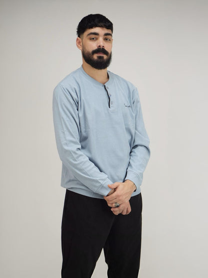 Pyjama Homme Confort | Haut Col Boutonné & Pantalon Long – Maroc