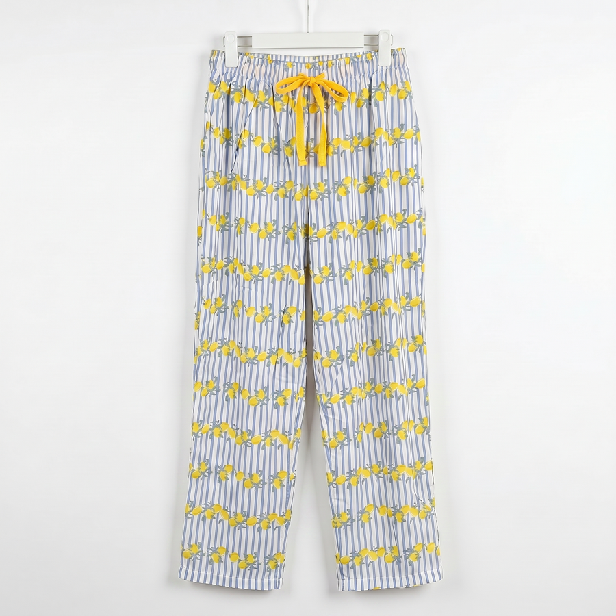 Pyjama Femme Bleu & Jaune – Importé d’Espagne 🇪🇸