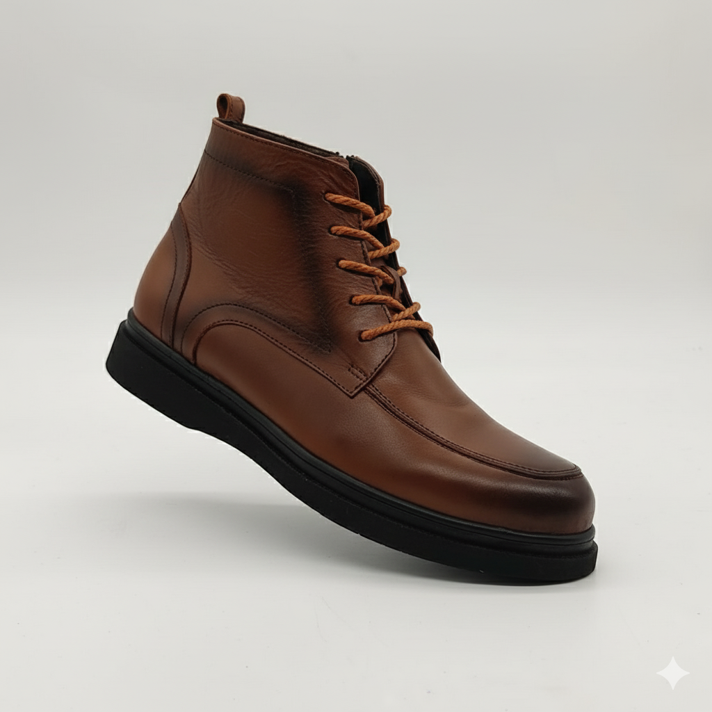 Bottes en cuir marron élégantes pour homme