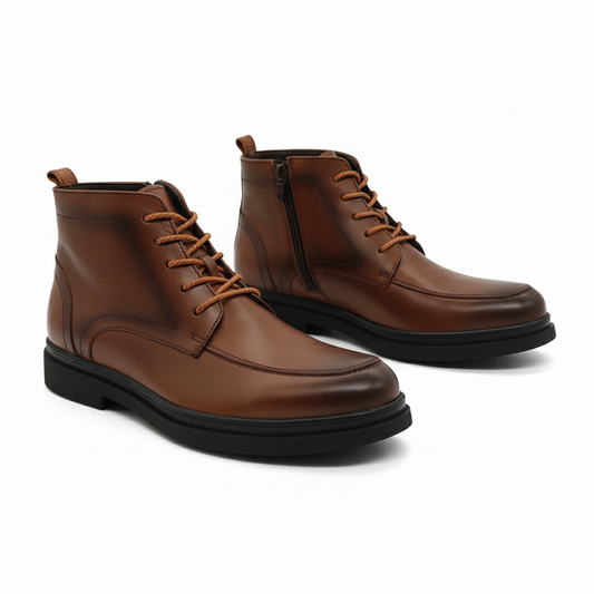 Bottes en cuir marron élégantes pour homme