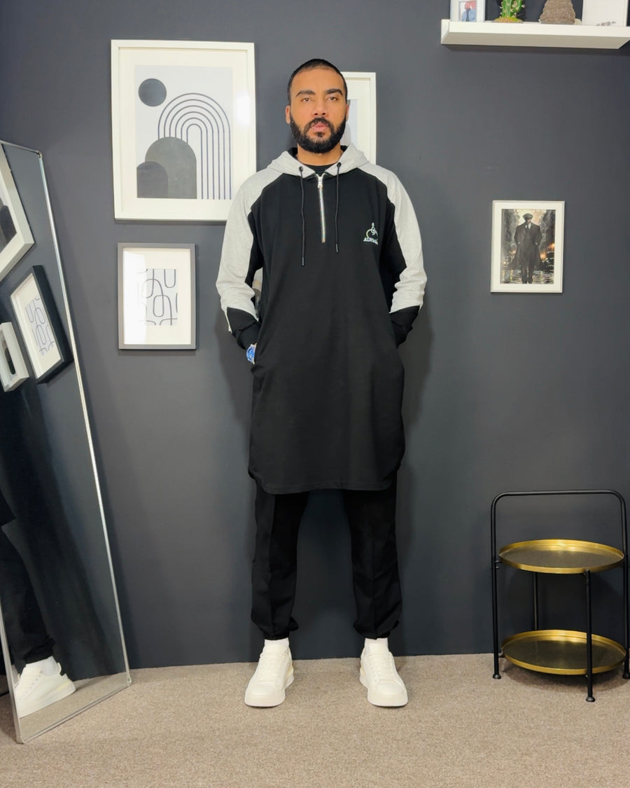 Qamis Al Waqar Noir – Élégance Moderne & Confort Premium