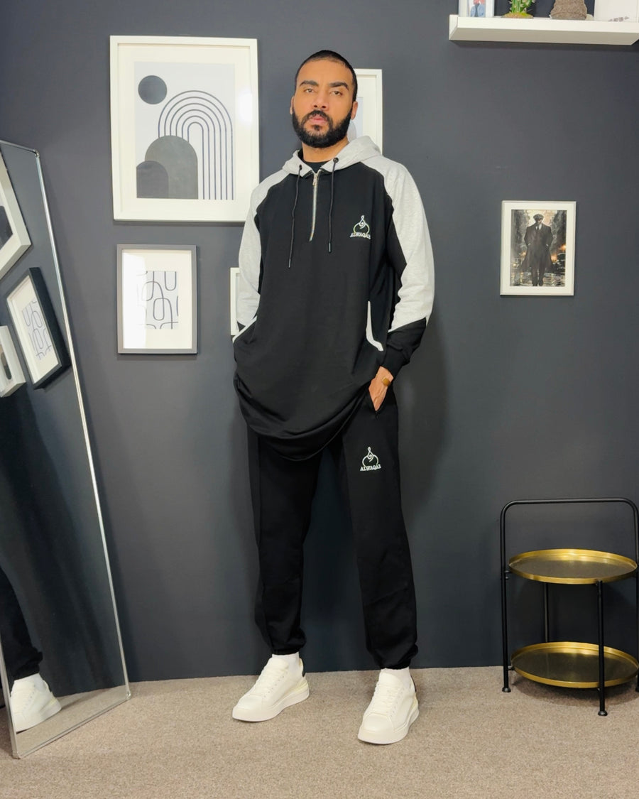 Qamis Al Waqar Noir – Élégance Moderne & Confort Premium