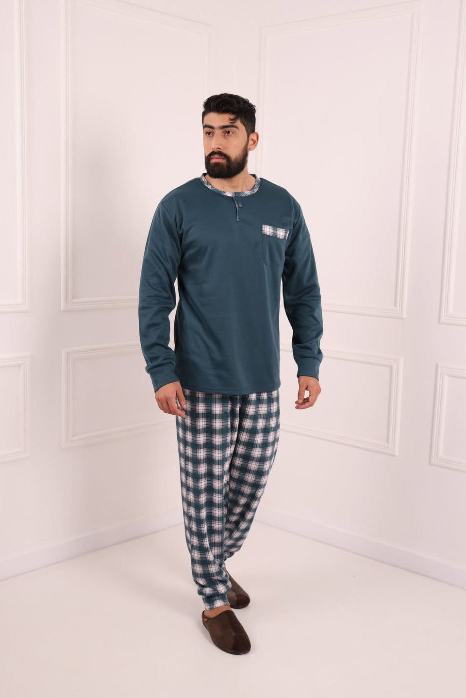 Pyjama homme maison vert foncé Maroc