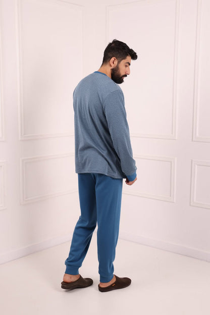 Pyjama homme bleu ciel style moderne Maroc