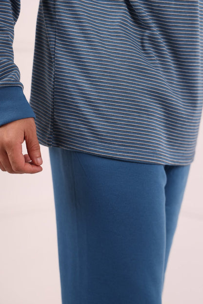 Tenue maison homme bleu confort Maroc