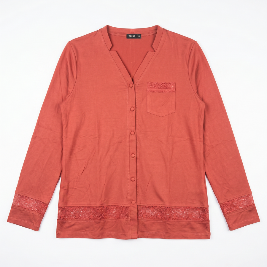 Pyjama Femme Terracotta Élégant – Importé d’Espagne 🇪🇸
