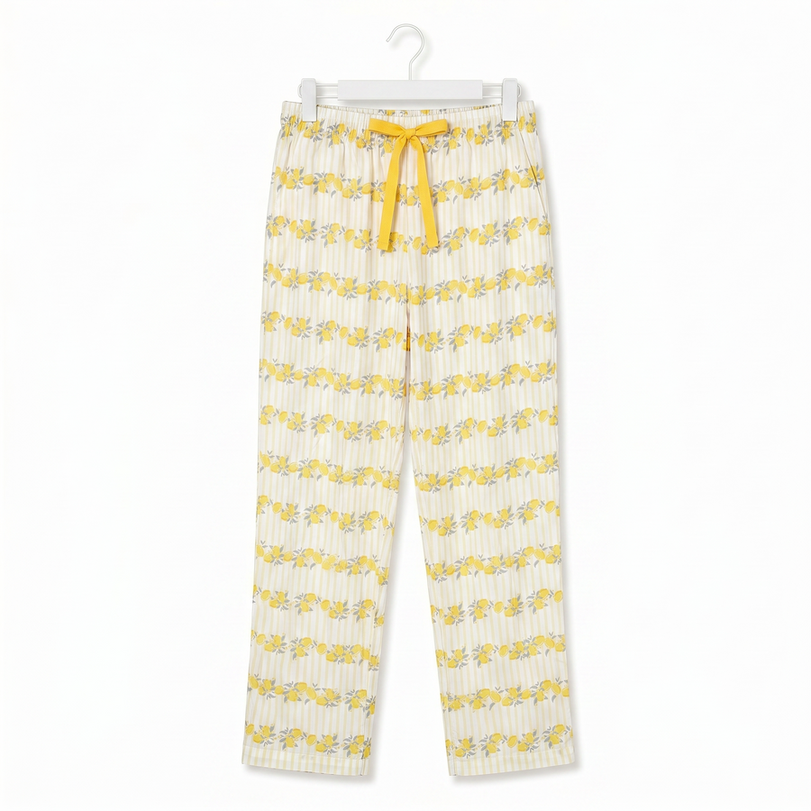 Pyjama Femme Crème & Jaune – Importé d’Espagne 🇪🇸