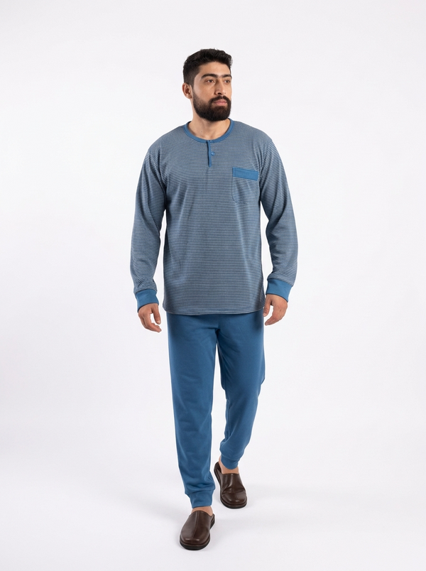 Pyjama Homme Bleu Ciel – Printemps (KF48)