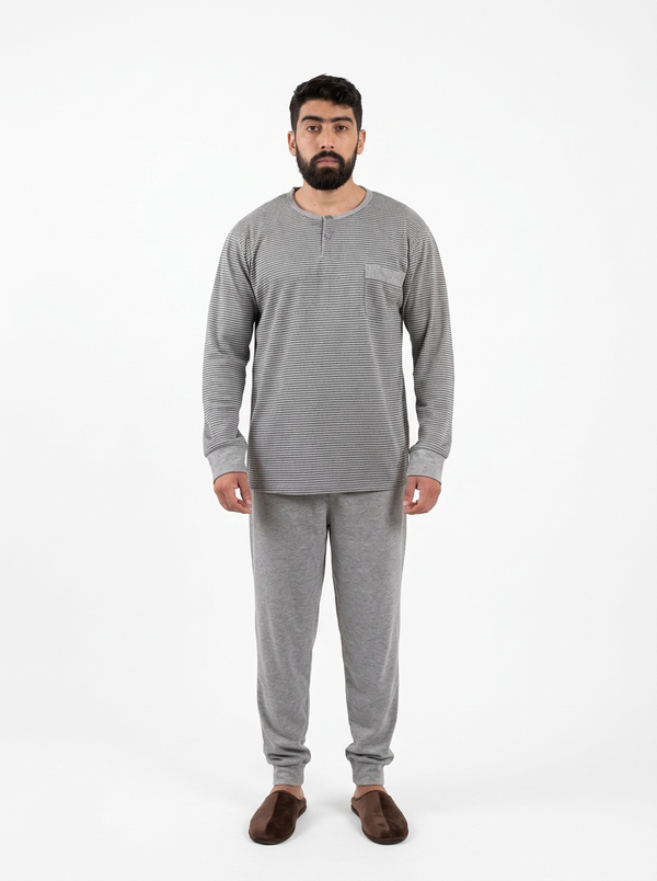 Pyjama Homme Gris – Printemps Confort & Style (KF48)