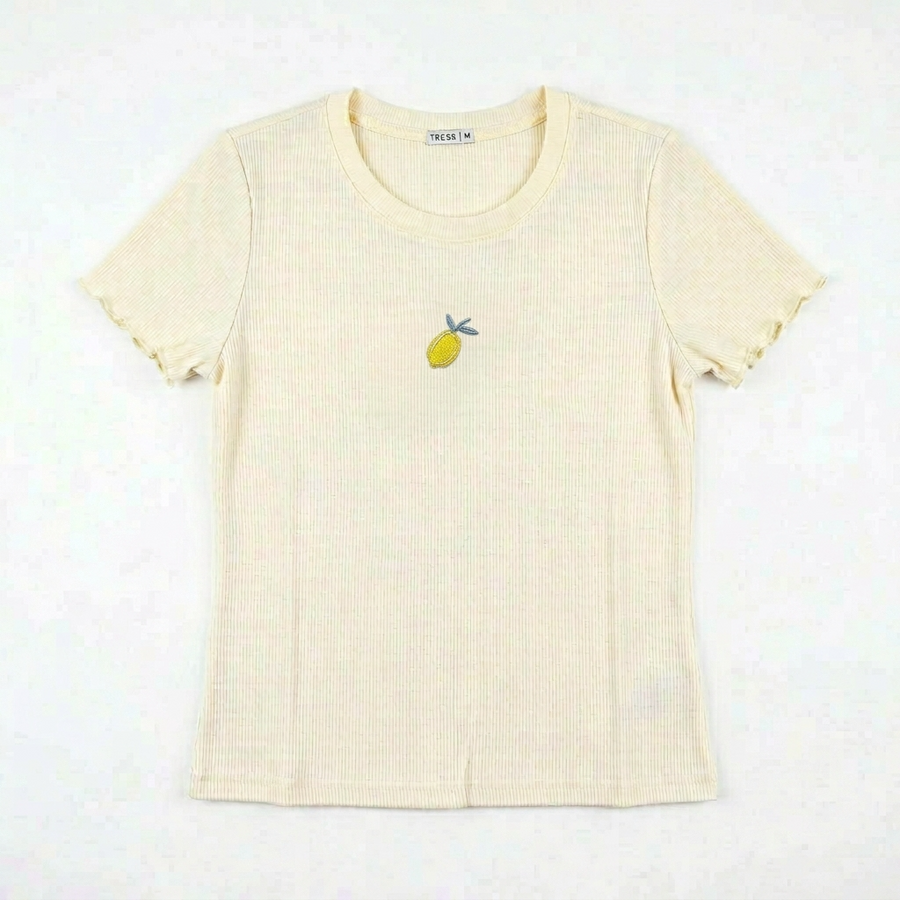 Pyjama Femme Crème & Jaune – Importé d’Espagne 🇪🇸