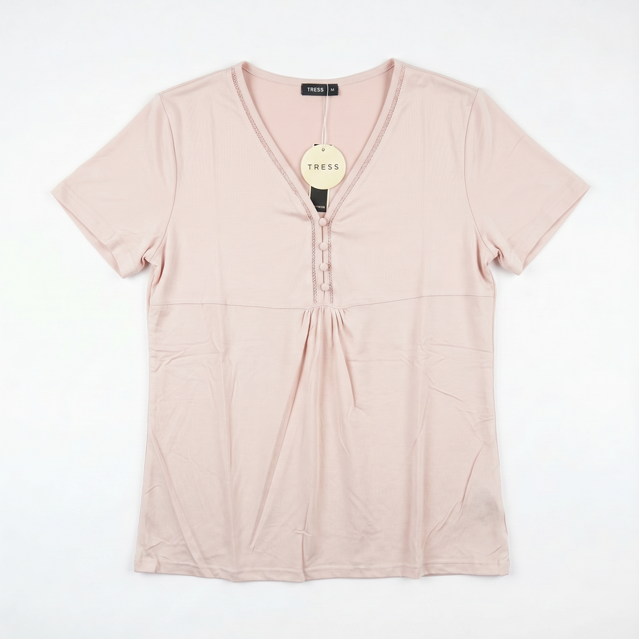 Pyjama Femme Rose Nude Élégant  – Importé d’Espagne 🇪🇸