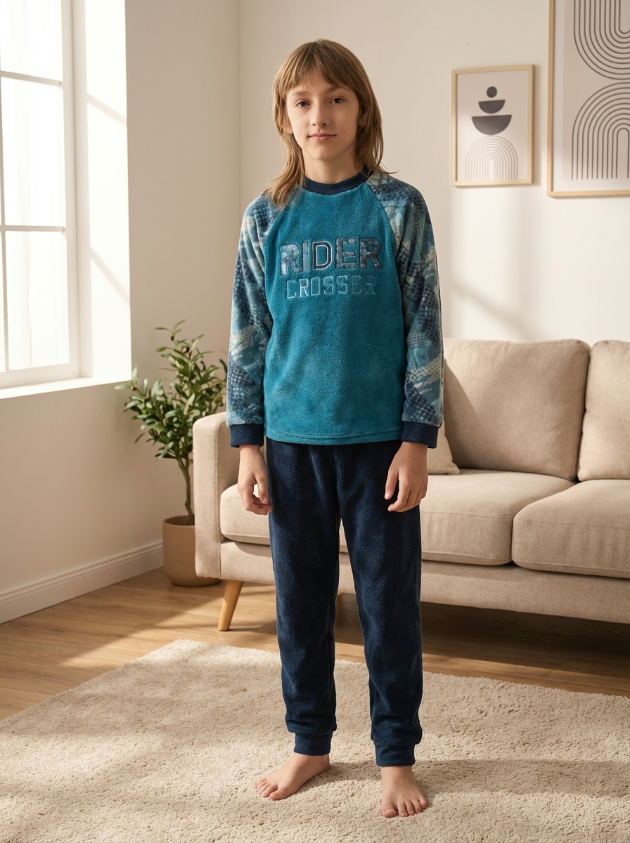Pyjama Garçon « RIDER CROSSER » – Collection Hiver | Importé d’Espagne 🇪🇸
