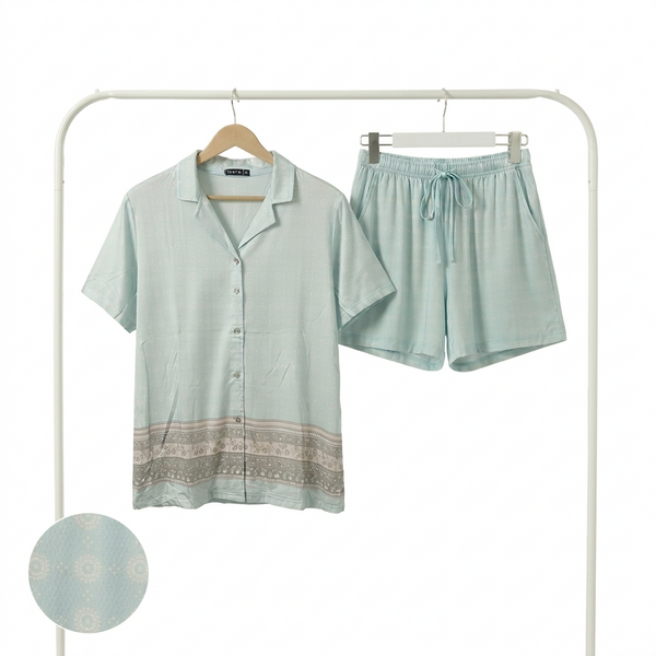 Pyjama Satin Femme Blue Chic – Importé d’Espagne 🇪🇸