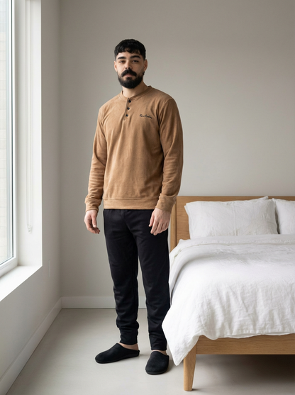 ensemble-loungewear-coton-homme-vert-mghloq-confort