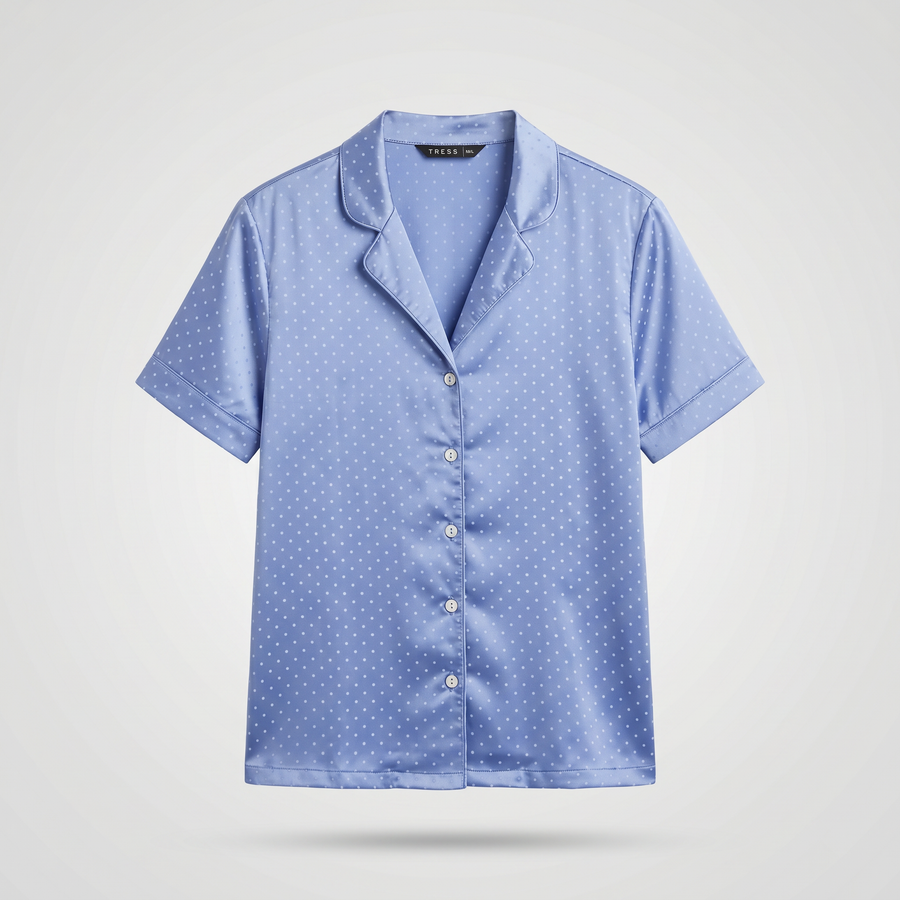 Pyjama Femme Bleu Satiné – Importé d’Espagne 🇪🇸