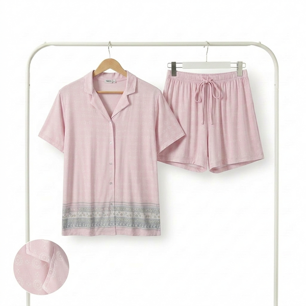 Pyjama Satin Femme Rose Chic – Importé d’Espagne 🇪🇸
